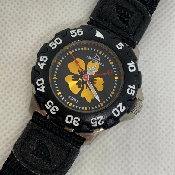 Freestyle Flower Watch Rotating Bezel two tone 32mm round up to 7”  running - Picture 9 of 9